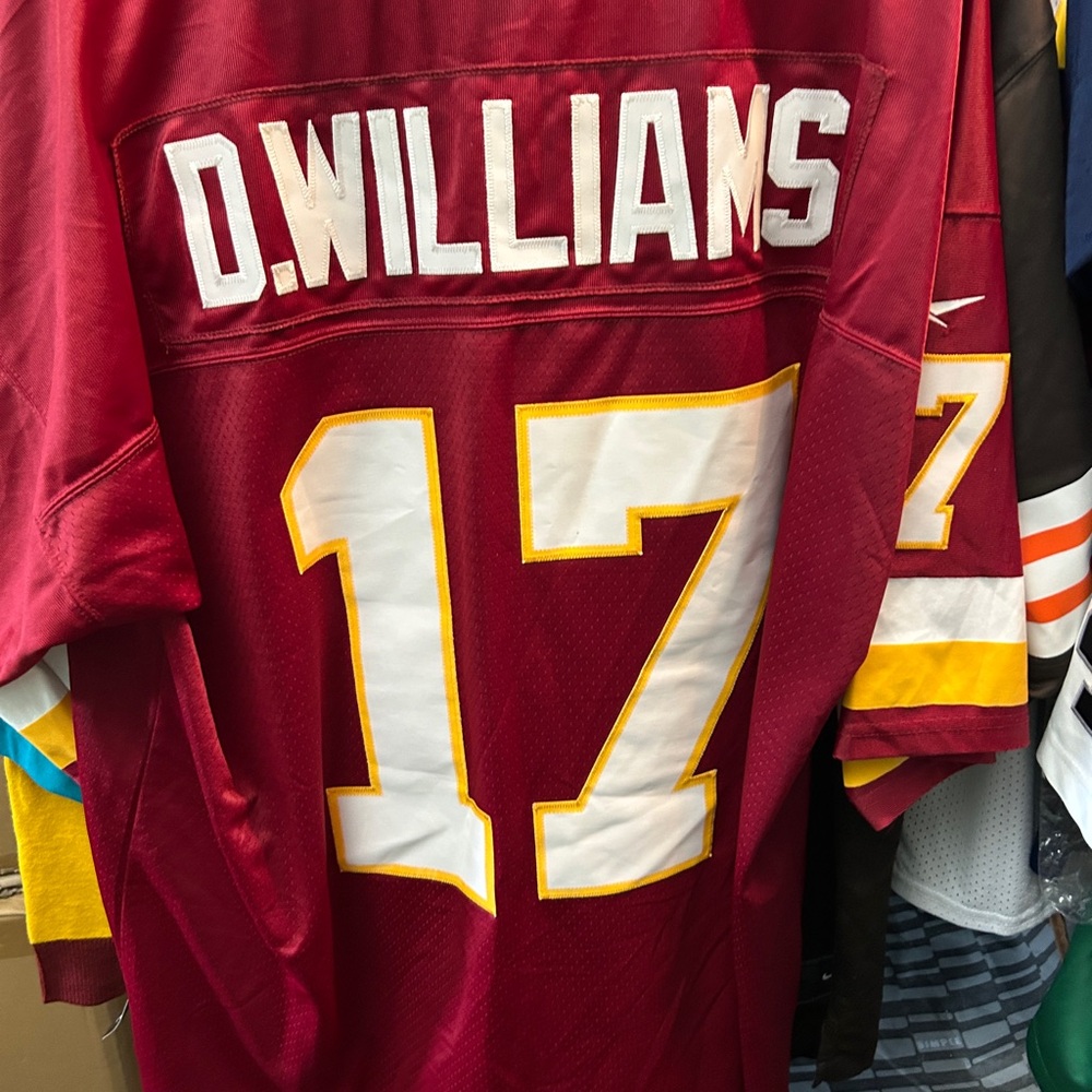 Reebok Throwback Red NFL Jersey